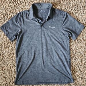 Columbia Gray Polo Shirt Lightweight Sporty Design